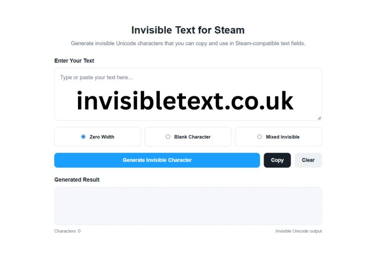 Invisible Text for Steam