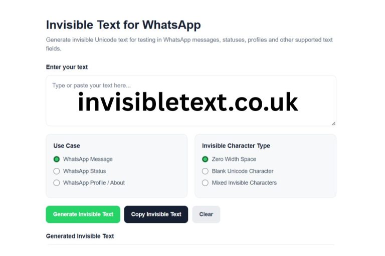 Invisible Text for WhatsApp