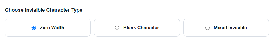 Select an Invisible Character