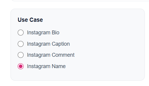 Choose an Instagram Use Case