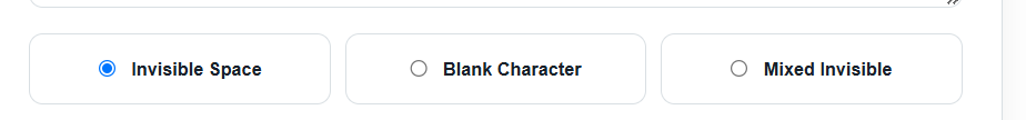 Choose an Invisible Character Style