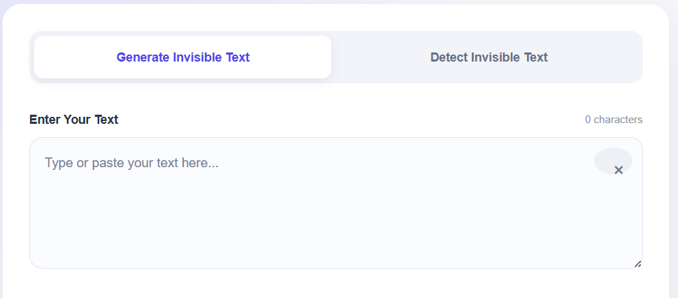 Invisible Text Generator